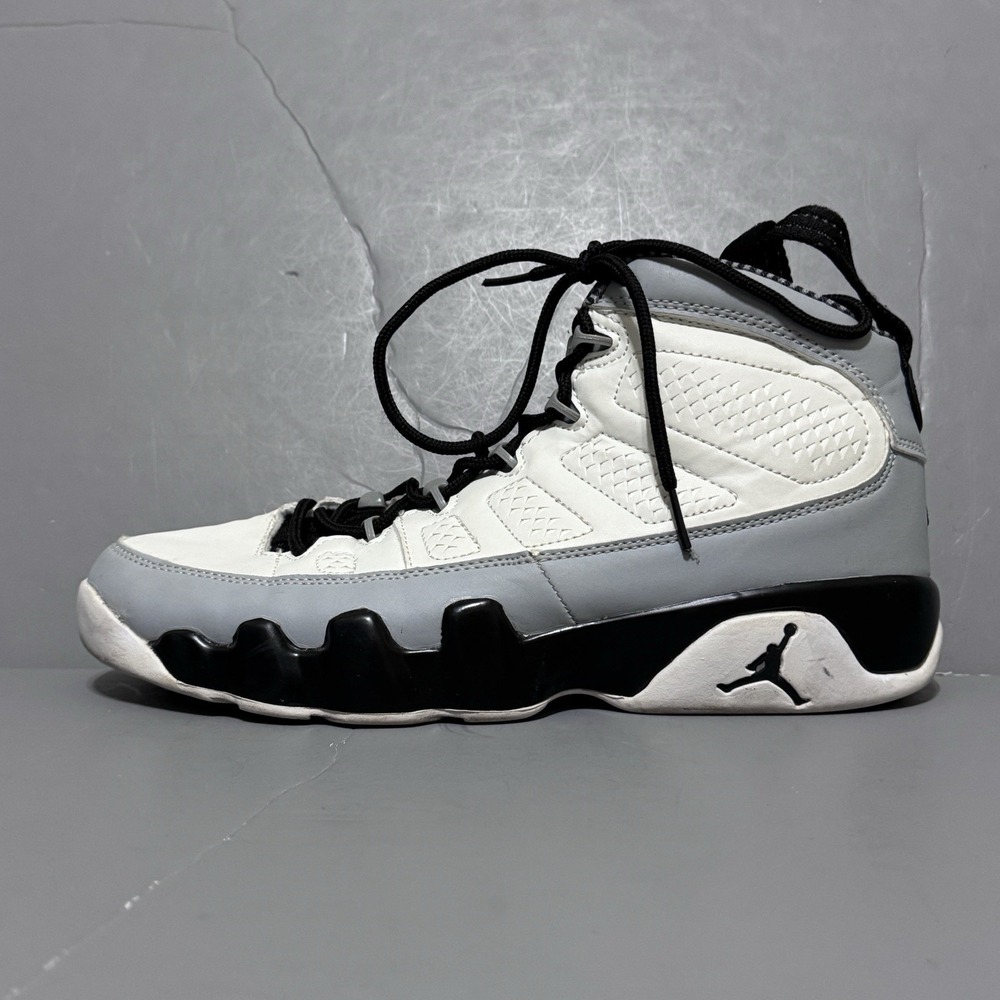 Jordan 9 Retro Barons 45 Grey Black White 302370-106 Mens sneakers size 10